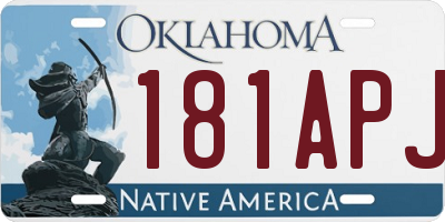 OK license plate 181APJ