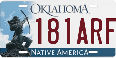 OK license plate 181ARF