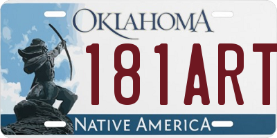 OK license plate 181ART