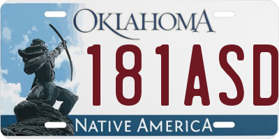 OK license plate 181ASD