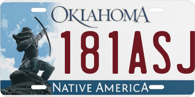 OK license plate 181ASJ