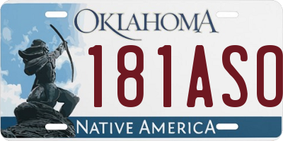 OK license plate 181ASO