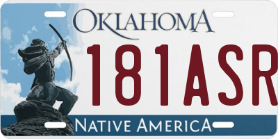 OK license plate 181ASR