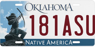 OK license plate 181ASU