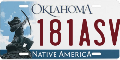 OK license plate 181ASV