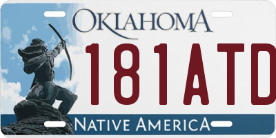 OK license plate 181ATD