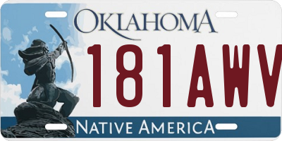 OK license plate 181AWV