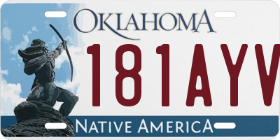 OK license plate 181AYV