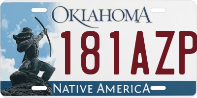 OK license plate 181AZP