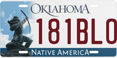 OK license plate 181BLO