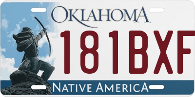 OK license plate 181BXF