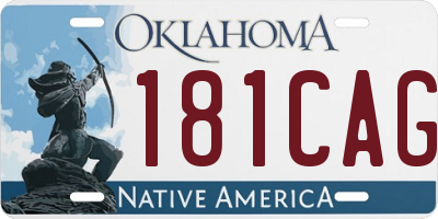 OK license plate 181CAG
