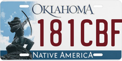 OK license plate 181CBF