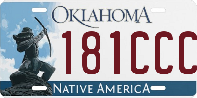 OK license plate 181CCC
