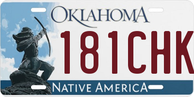 OK license plate 181CHK