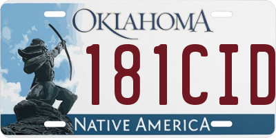 OK license plate 181CID