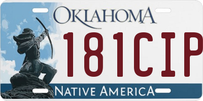 OK license plate 181CIP