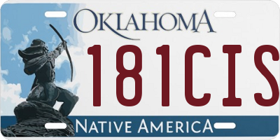 OK license plate 181CIS