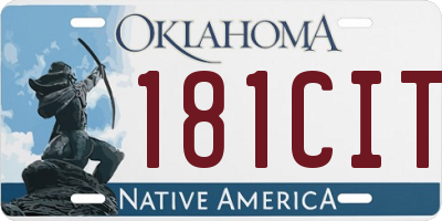 OK license plate 181CIT