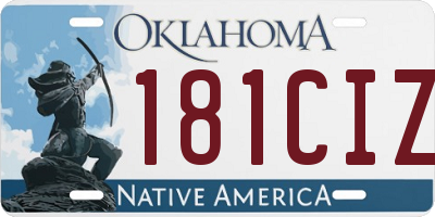 OK license plate 181CIZ