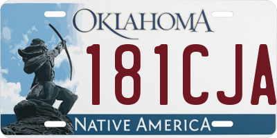 OK license plate 181CJA