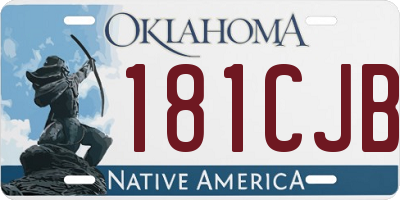 OK license plate 181CJB