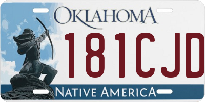 OK license plate 181CJD