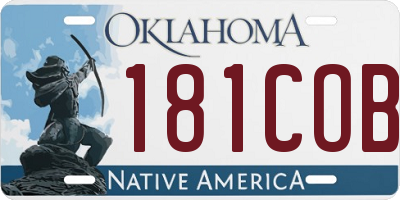 OK license plate 181COB