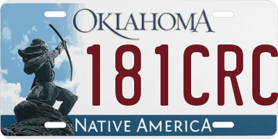 OK license plate 181CRC