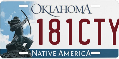 OK license plate 181CTY