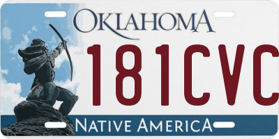OK license plate 181CVC