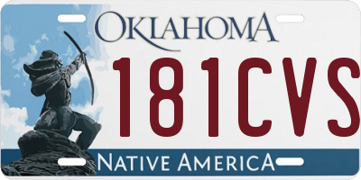 OK license plate 181CVS