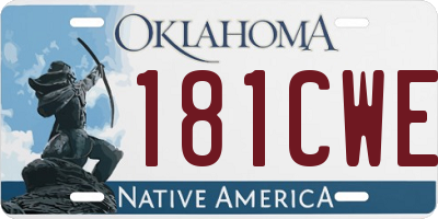 OK license plate 181CWE