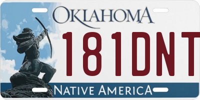 OK license plate 181DNT