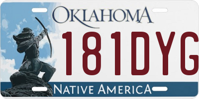 OK license plate 181DYG