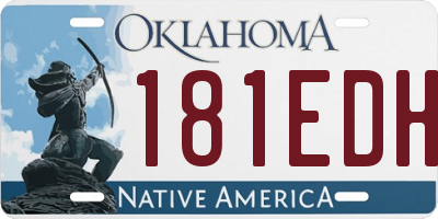 OK license plate 181EDH