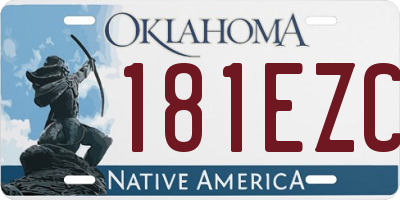 OK license plate 181EZC