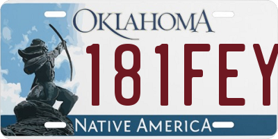 OK license plate 181FEY