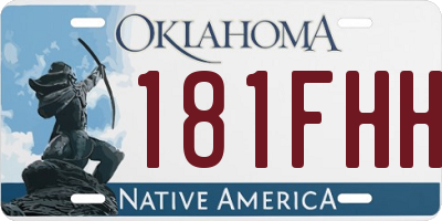 OK license plate 181FHH