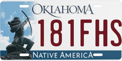 OK license plate 181FHS