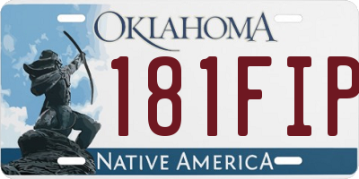 OK license plate 181FIP