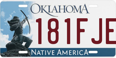 OK license plate 181FJE