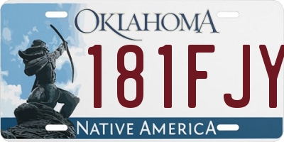 OK license plate 181FJY
