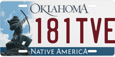OK license plate 181TVE