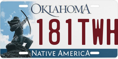 OK license plate 181TWH