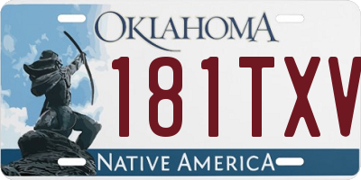 OK license plate 181TXV