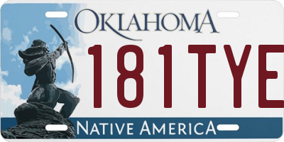 OK license plate 181TYE