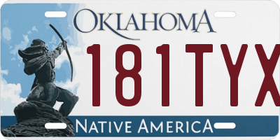 OK license plate 181TYX