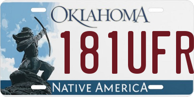 OK license plate 181UFR