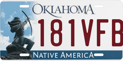 OK license plate 181VFB